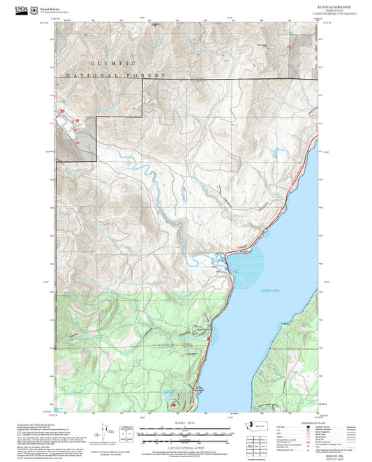 2025 Forest Service Topo Map of Eldon Washington