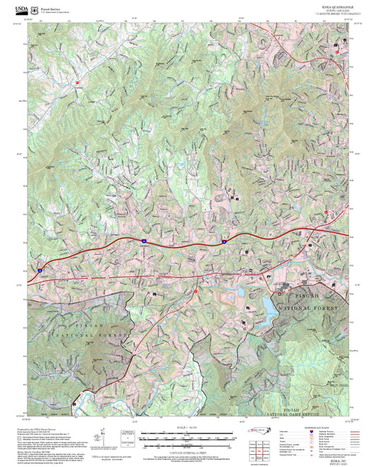 2025 Forest Service Topo Map of Enka North Carolina