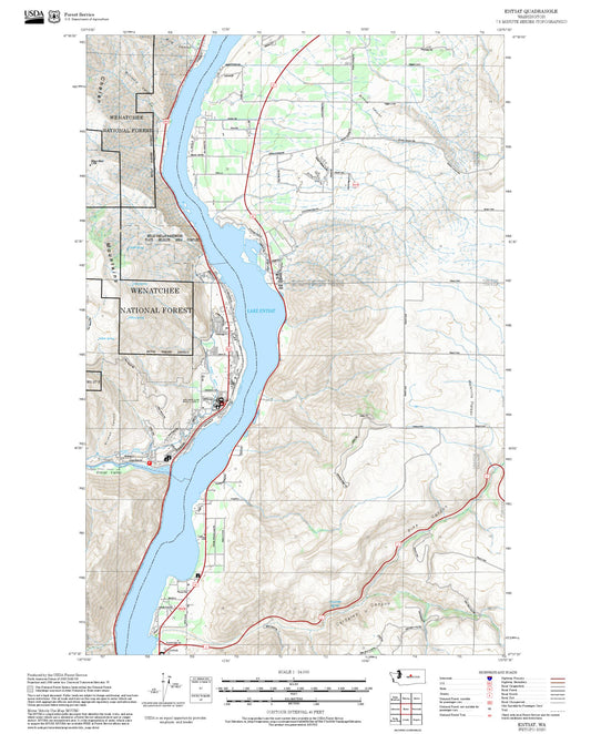 2025 Forest Service Topo Map of Entiat Washington