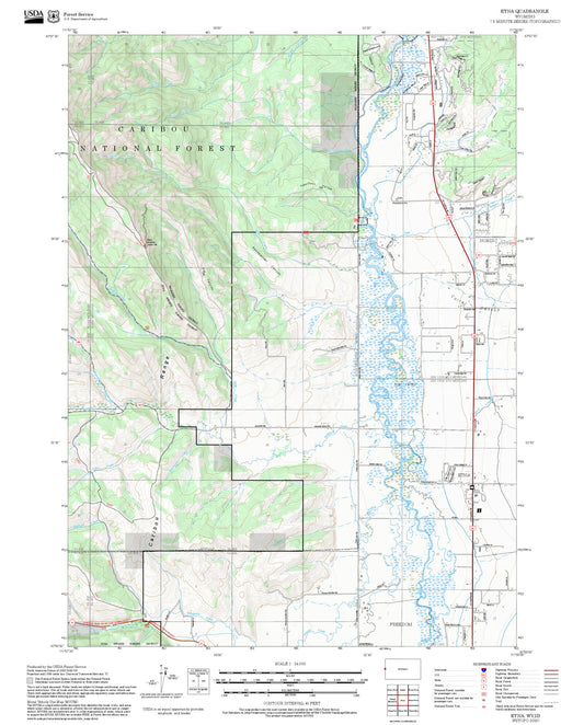 2025 Forest Service Topo Map of Etna Wyoming