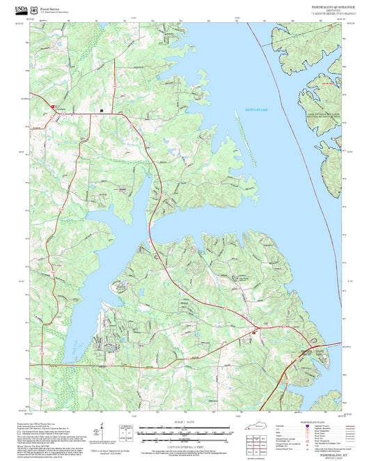2025 Forest Service Topo Map of Fairdealing Kentucky