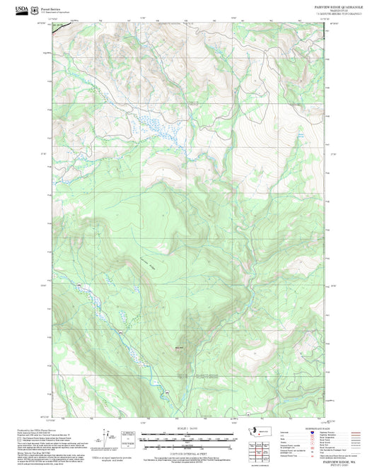 2025 Forest Service Topo Map of Fairview Ridge Washington