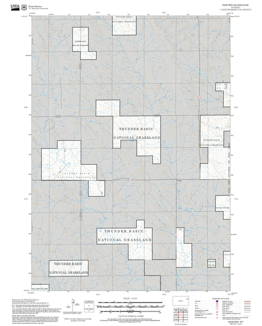 2025 Forest Service Topo Map of Fairview Wyoming