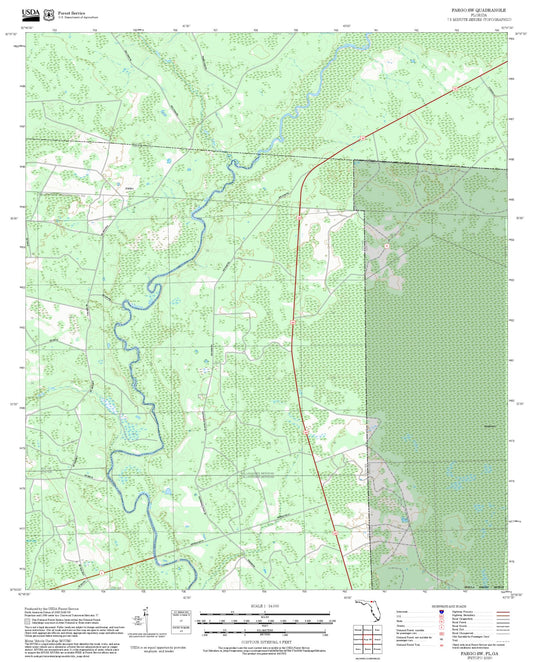 2025 Forest Service Topo Map of Fargo SW Florida