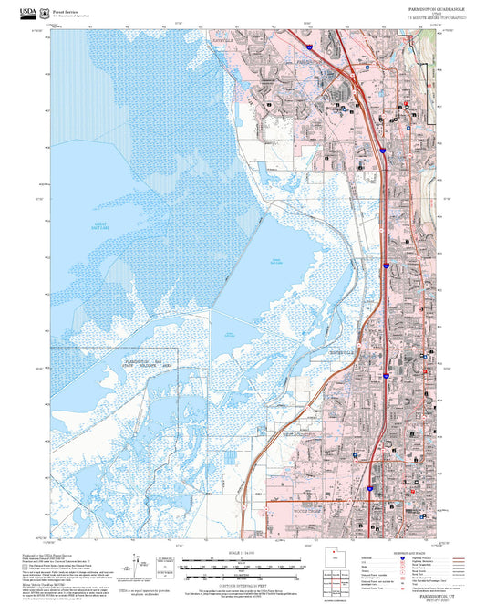 2025 Forest Service Topo Map of Farmington Utah