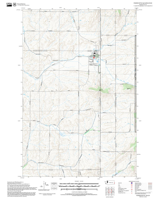 2025 Forest Service Topo Map of Farmington Washington