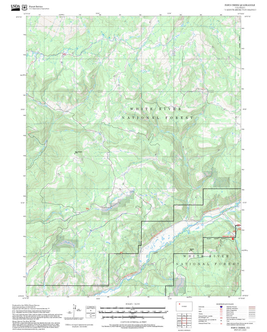 2025 Forest Service Topo Map of Fawn Creek Colorado