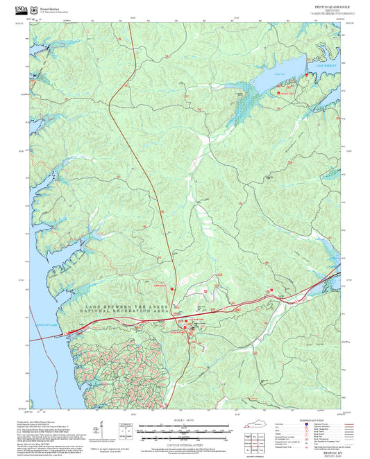 2025 Forest Service Topo Map of Fenton Kentucky