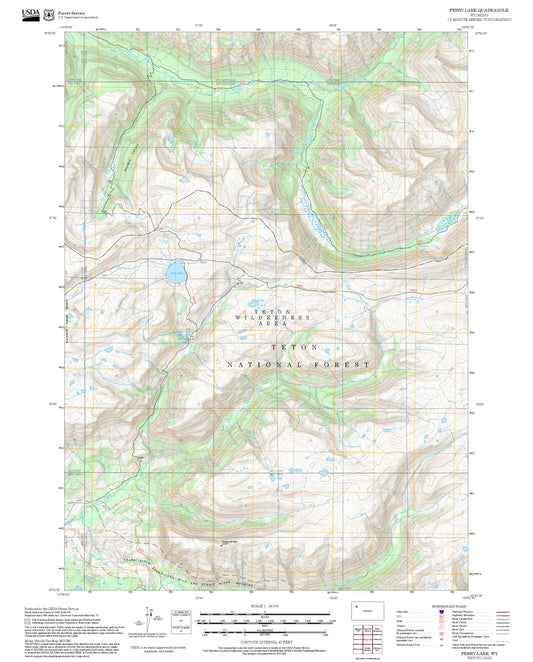 2025 Forest Service Topo Map of Ferry Lake Wyoming