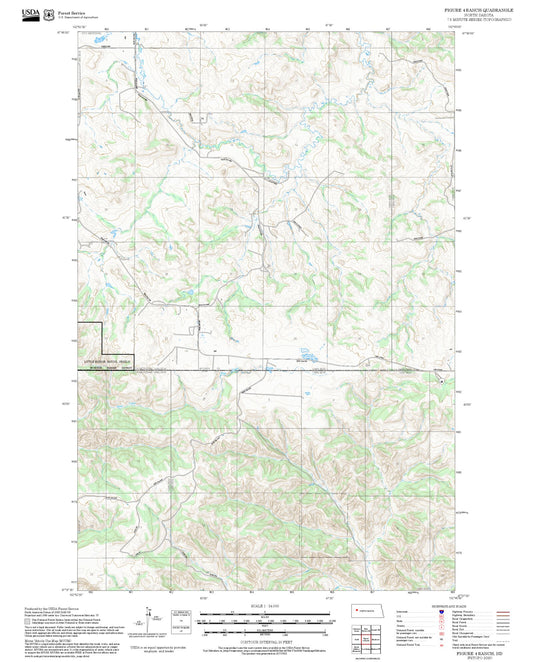 2025 Forest Service Topo Map of Figure 4 Ranch North Dakota