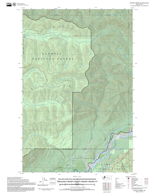 2025 Forest Service Topo Map of Finley Creek Washington