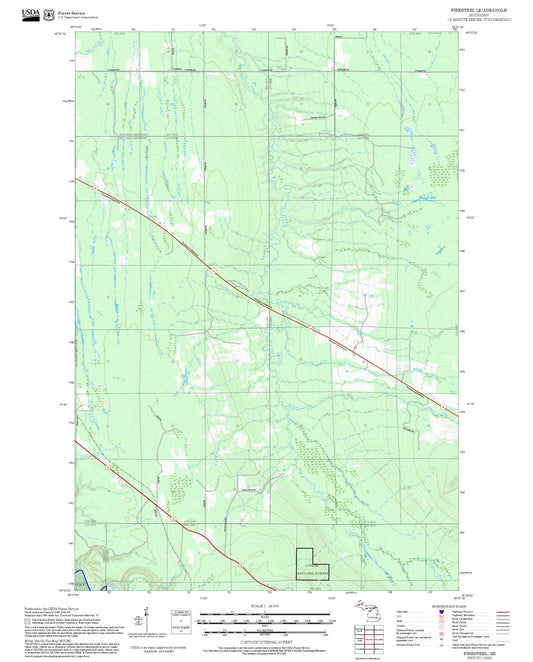 2025 Forest Service Topo Map of Firesteel Michigan