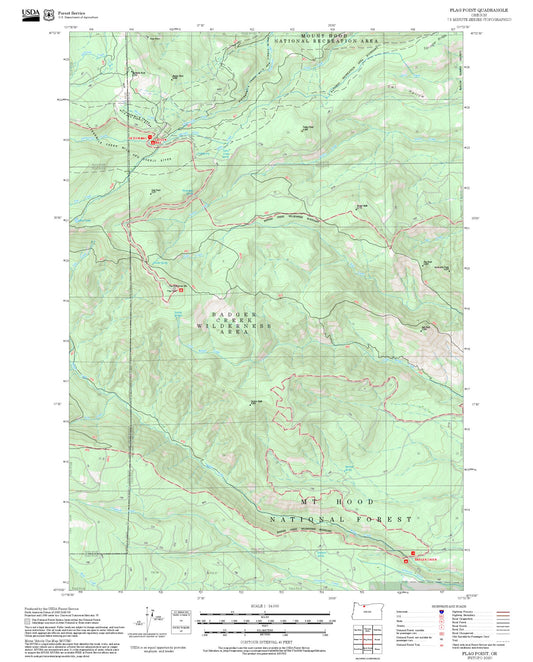2025 Forest Service Topo Map of Flag Point Oregon