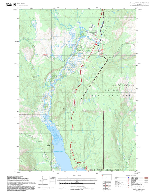 2025 Forest Service Topo Map of Flagg Ranch Wyoming