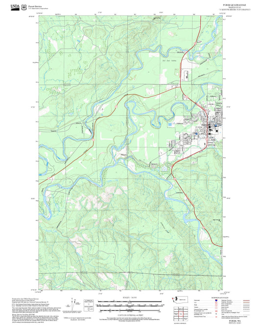 2025 Forest Service Topo Map of Forks Washington