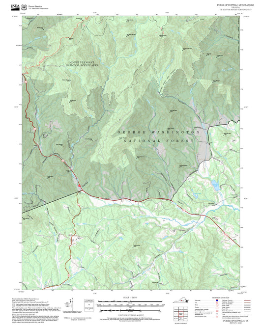 2025 Forest Service Topo Map of Forks of Buffalo Virginia