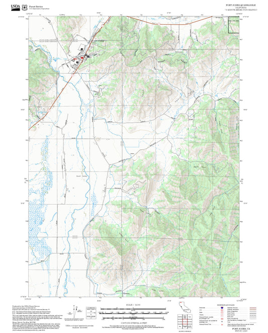 2025 Forest Service Topo Map of Fort Jones California