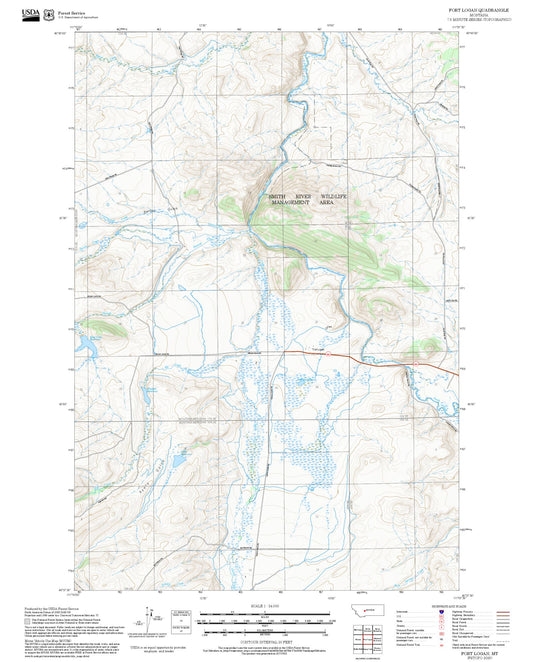 2025 Forest Service Topo Map of Fort Logan Montana