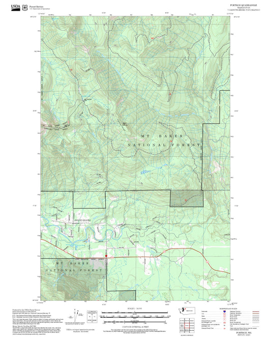 2025 Forest Service Topo Map of Fortson Washington