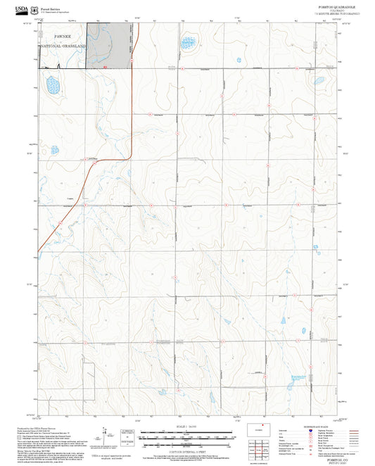 2025 Forest Service Topo Map of Fosston Colorado
