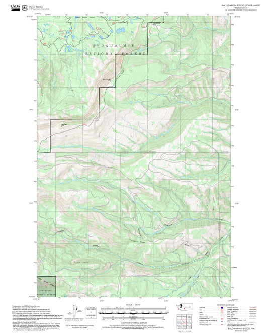2025 Forest Service Topo Map of Foundation Ridge Washington