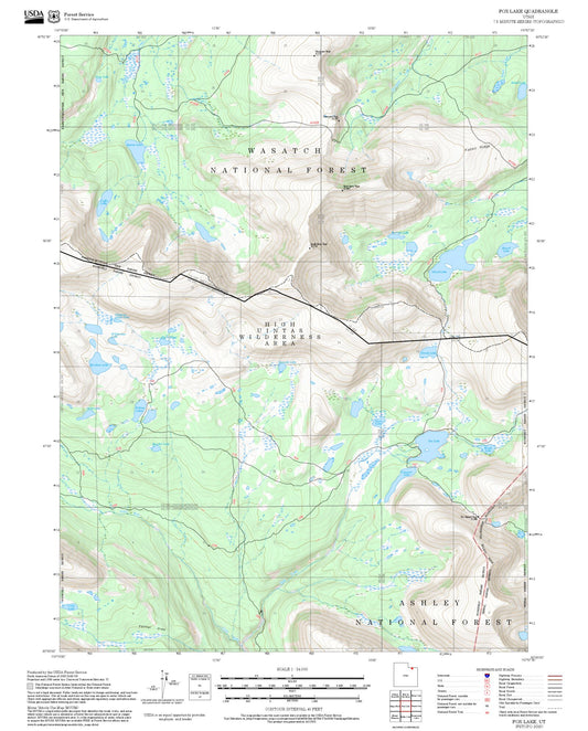 2025 Forest Service Topo Map of Fox Lake Utah