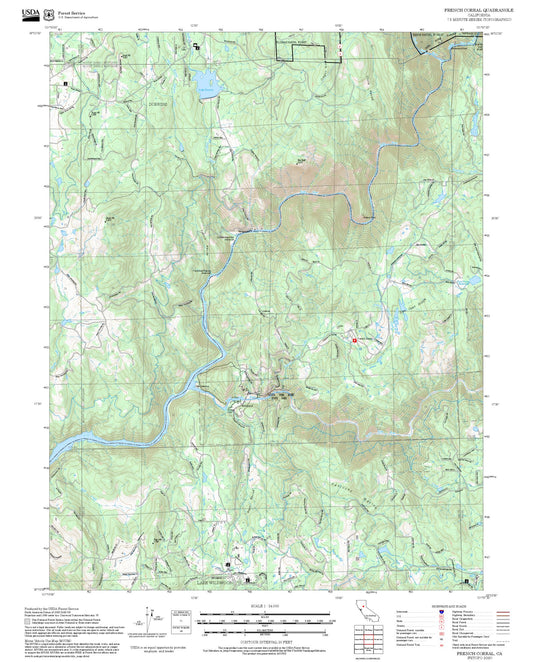 2025 Forest Service Topo Map of French Corral California