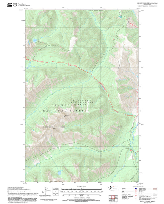 2025 Forest Service Topo Map of Frosty Creek Washington