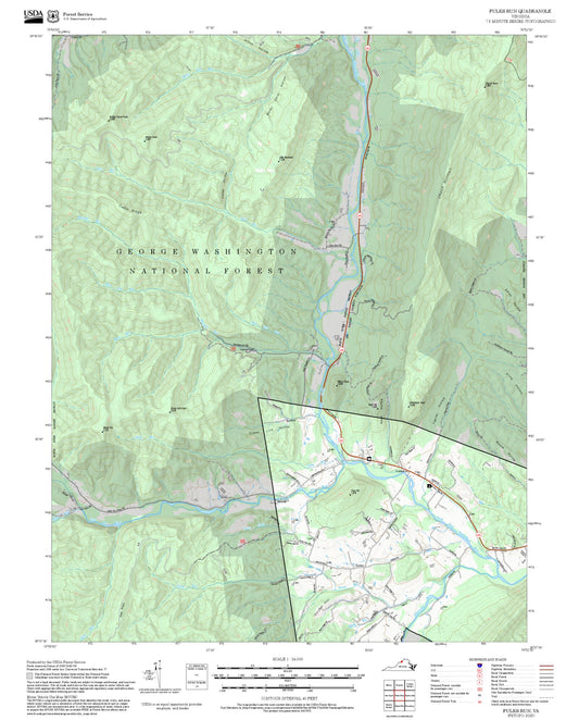 2025 Forest Service Topo Map of Fulks Run Virginia