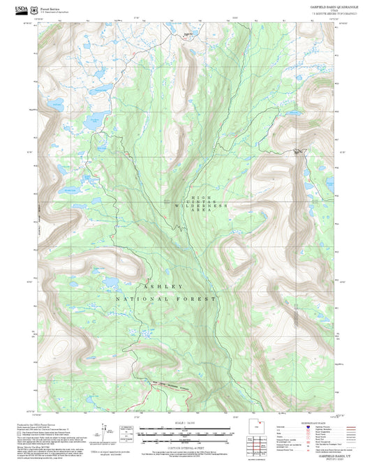 2025 Forest Service Topo Map of Garfield Basin Utah