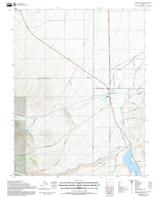 2025 Forest Service Topo Map of Garrison Utah