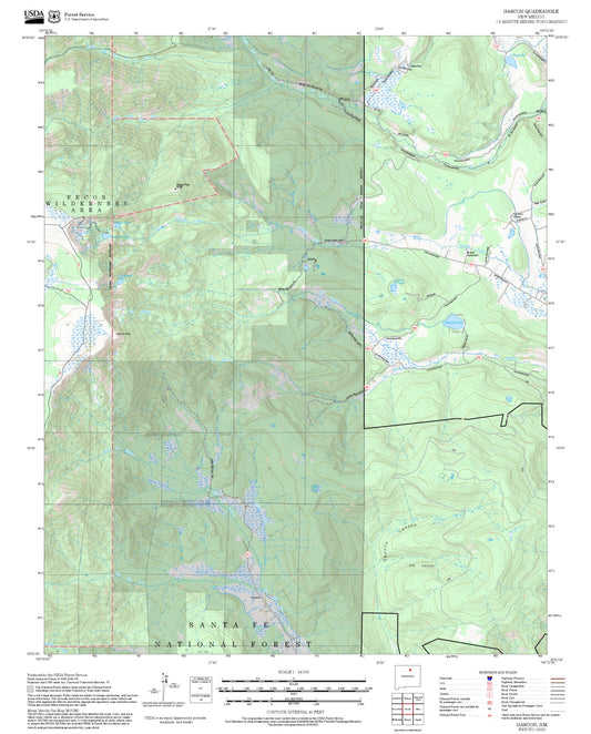 2025 Forest Service Topo Map of Gascon New Mexico