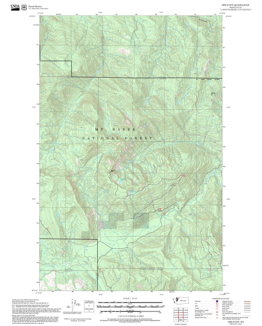 2025 Forest Service Topo Map of Gee Point Washington