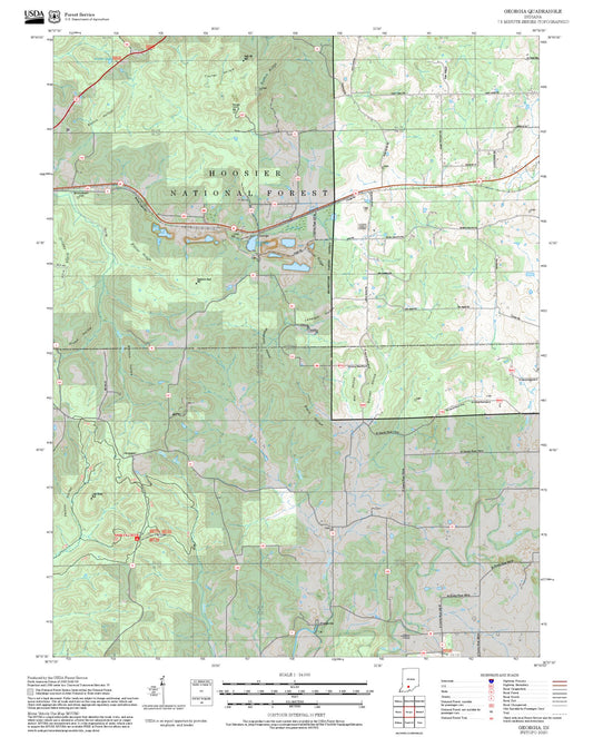 2025 Forest Service Topo Map of Georgia Indiana