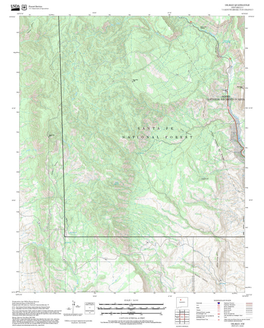 2025 Forest Service Topo Map of Gilman New Mexico