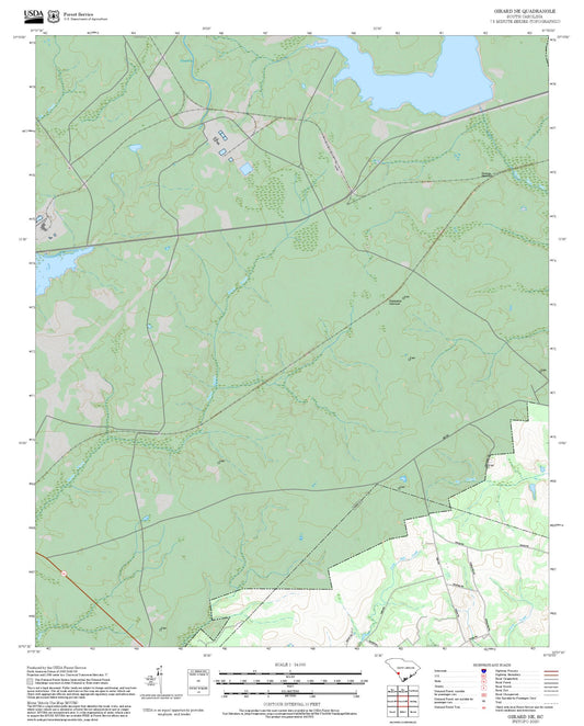 2025 Forest Service Topo Map of Girard NE South Carolina
