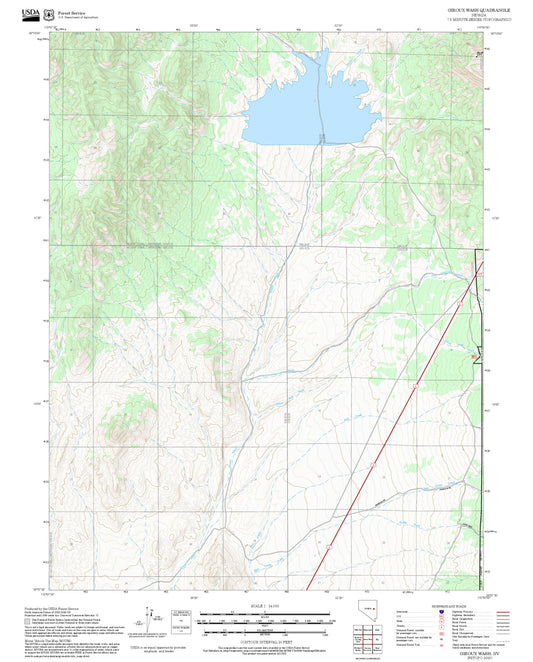 2025 Forest Service Topo Map of Giroux Wash Nevada