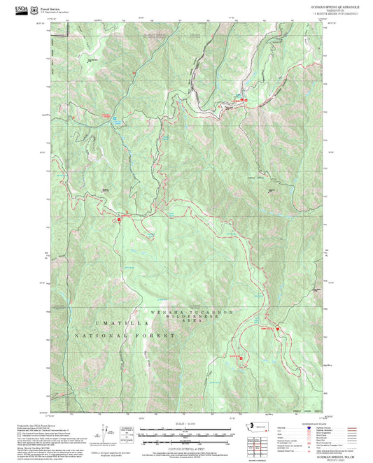 2025 Forest Service Topo Map of Godman Spring Washington