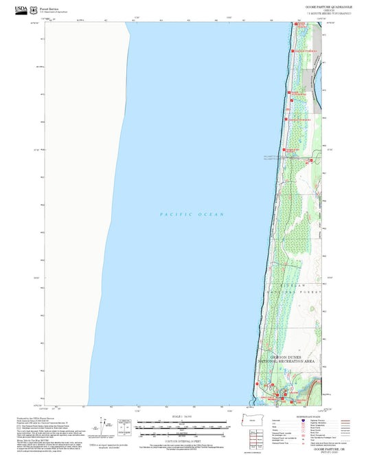 2025 Forest Service Topo Map of Goose Pasture Oregon