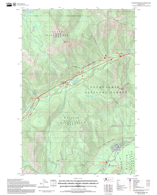 2025 Forest Service Topo Map of Goose Prairie Washington