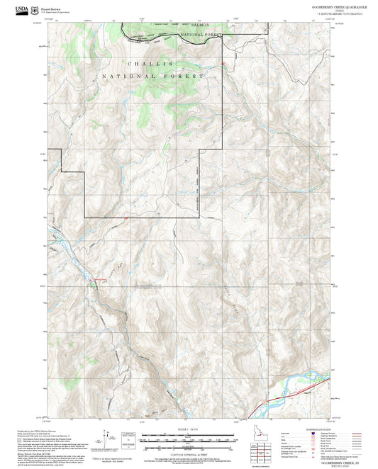 2025 Forest Service Topo Map of Gooseberry Creek Idaho