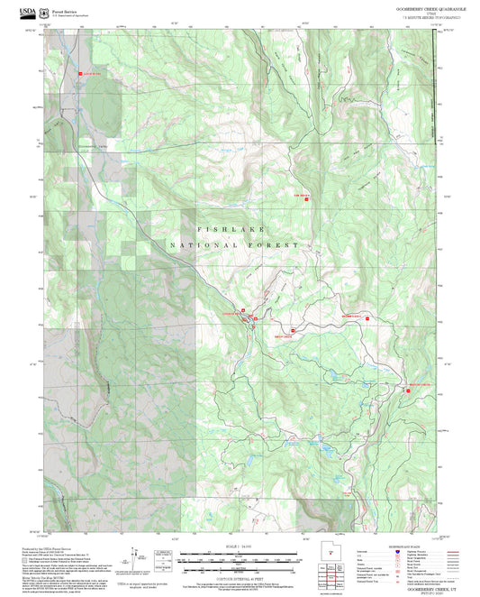 2025 Forest Service Topo Map of Gooseberry Creek Utah