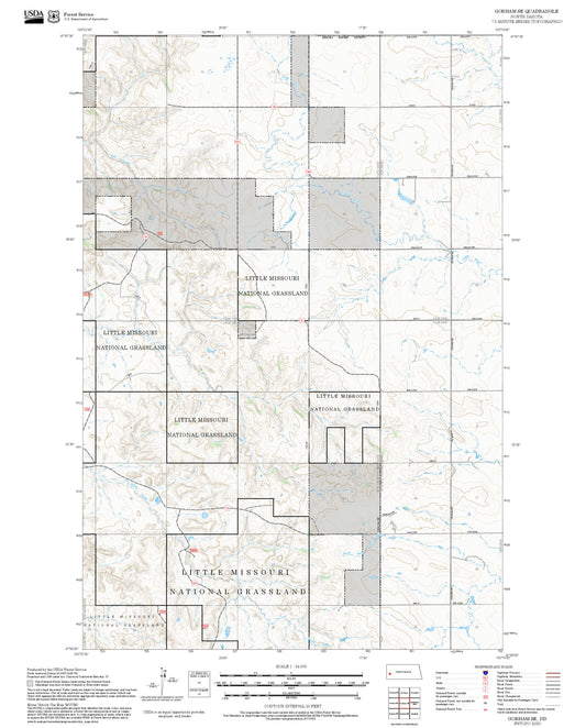2025 Forest Service Topo Map of Gorham SE North Dakota
