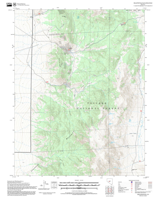 2025 Forest Service Topo Map of Grantsville Nevada