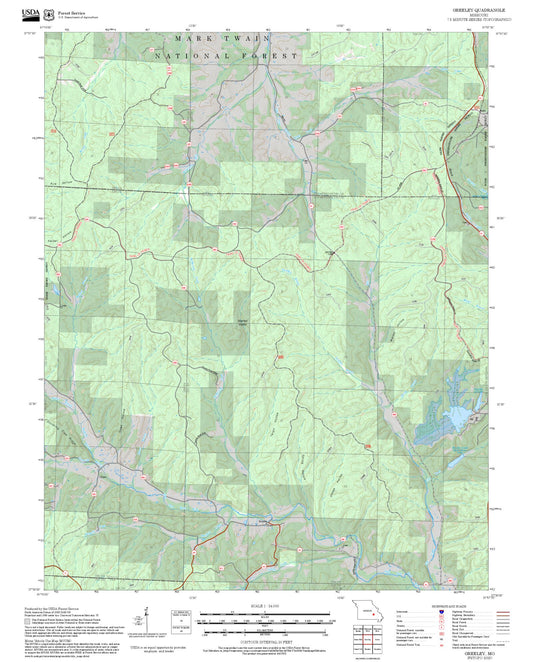 2025 Forest Service Topo Map of Greeley Missouri