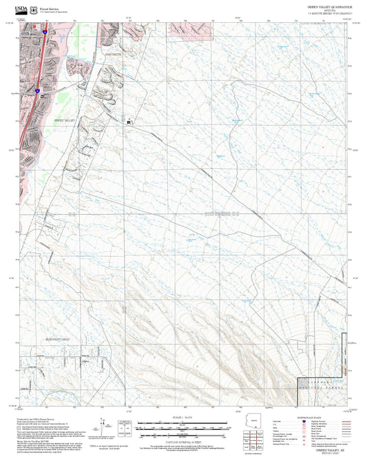 2025 Forest Service Topo Map of Green Valley Arizona