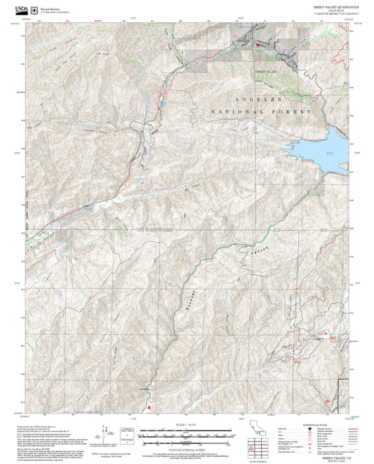 2025 Forest Service Topo Map of Green Valley California