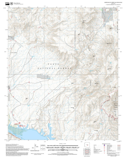 2025 Forest Service Topo Map of Greenback Creek Arizona