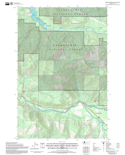 2025 Forest Service Topo Map of Greenwater Washington