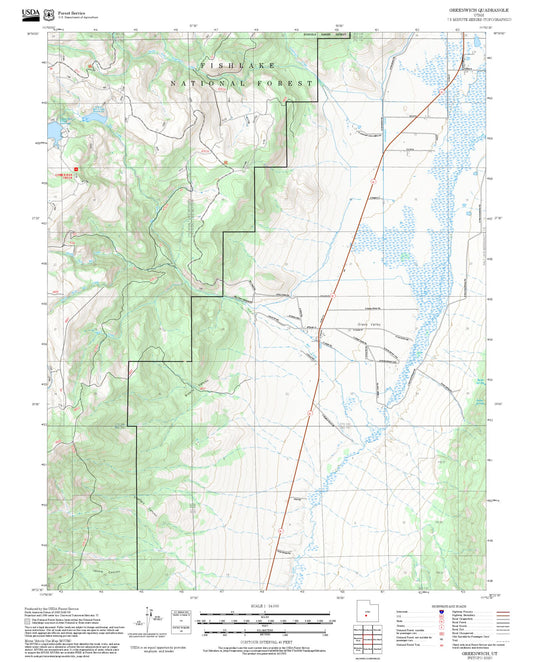 2025 Forest Service Topo Map of Greenwich Utah